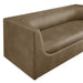 Hilda 86" Curved Back Vegan Leather Sofa Mushroom