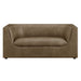 Hilda 67" Curved Back Vegan Leather Loveseat Mushroom