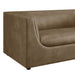 Hilda 67" Curved Back Vegan Leather Loveseat Mushroom