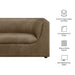Hilda 67" Curved Back Vegan Leather Loveseat Mushroom