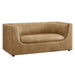 Hilda 67" Curved Back Vegan Leather Loveseat Toast