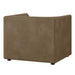 Hilda Curved Back Vegan Leather Armchair Mushroom