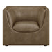 Hilda Curved Back Vegan Leather Armchair Mushroom