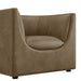 Hilda Curved Back Vegan Leather Armchair Mushroom