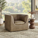 Hilda Curved Back Vegan Leather Armchair Mushroom