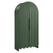 Dahlia 78 Inch Fluted and Scalloped Arched Storage Cabinet Hunter Green