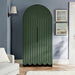 Dahlia 78 Inch Fluted and Scalloped Arched Storage Cabinet Hunter Green