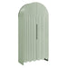 Dahlia 78 Inch Fluted and Scalloped Arched Storage Cabinet Sage