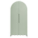 Dahlia 78 Inch Fluted and Scalloped Arched Storage Cabinet Sage