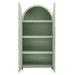 Dahlia 78 Inch Fluted and Scalloped Arched Storage Cabinet Sage