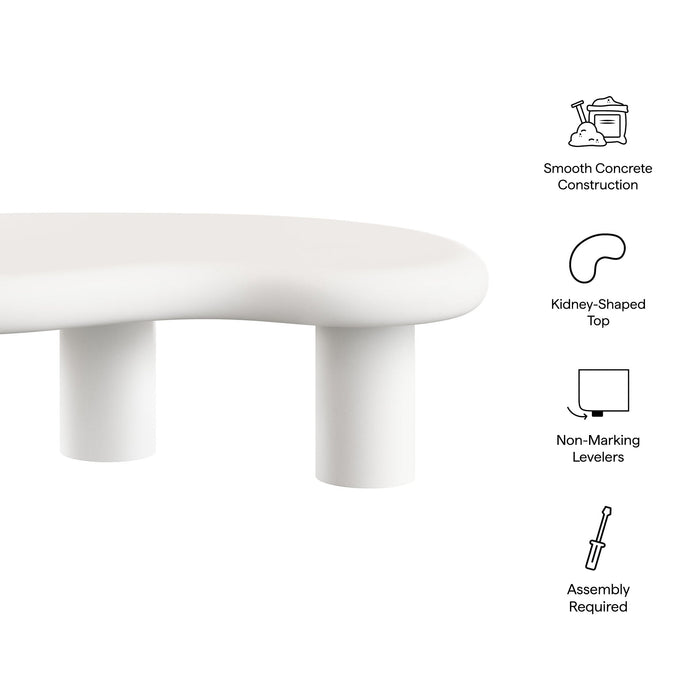 Elowen Outdoor Patio Coffee Table White