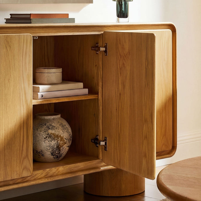 Lumo 3-Door Accent Cabinet Oak