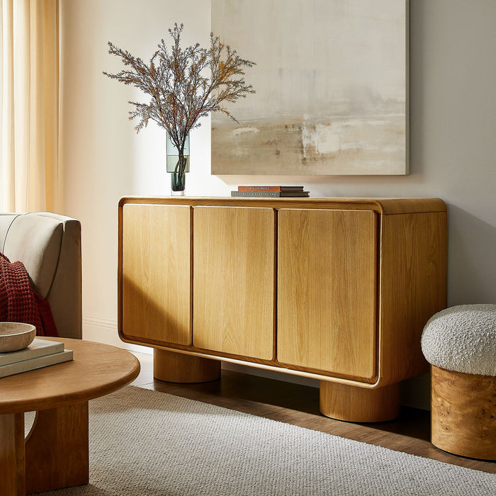 Lumo 3-Door Accent Cabinet Oak