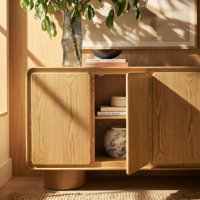 Lumo 4-Door Accent Cabinet Oak