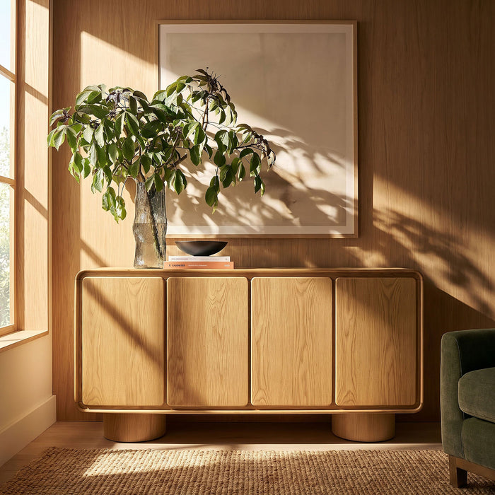 Lumo 4-Door Accent Cabinet Oak
