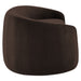 Contessa Curved Performance Velvet Sofa Chocolate Brown