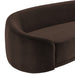 Contessa Curved Performance Velvet Sofa Chocolate Brown