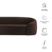 Contessa Curved Performance Velvet Sofa Chocolate Brown
