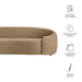 Contessa Curved Performance Velvet Sofa Taupe