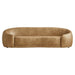 Contessa Curved Vegan Leather Sofa Toast