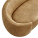 Contessa Curved Vegan Leather Sofa Toast