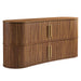 Radcliffe 63" Curved Fluted Sideboard Buffet Cabinet Walnut