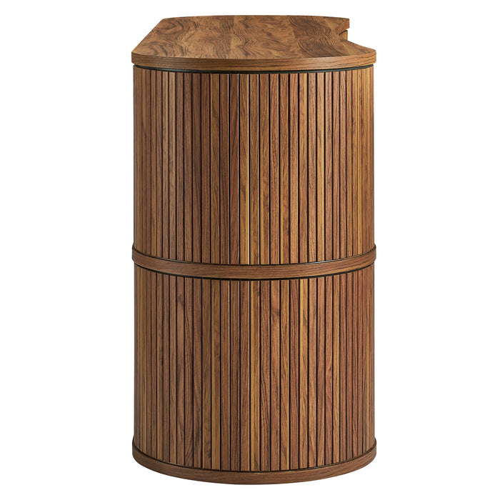 Radcliffe 63" Curved Fluted Sideboard Buffet Cabinet Walnut