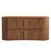 Radcliffe 63" Curved Fluted Sideboard Buffet Cabinet Walnut
