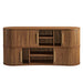 Radcliffe 63" Curved Fluted Sideboard Buffet Cabinet Walnut