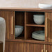 Radcliffe 63" Curved Fluted Sideboard Buffet Cabinet Walnut