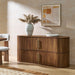 Radcliffe 63" Curved Fluted Sideboard Buffet Cabinet Walnut