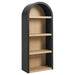 Caleb 4 Arched Display Shelf Bookcase Black