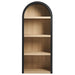 Caleb 4 Arched Display Shelf Bookcase Black
