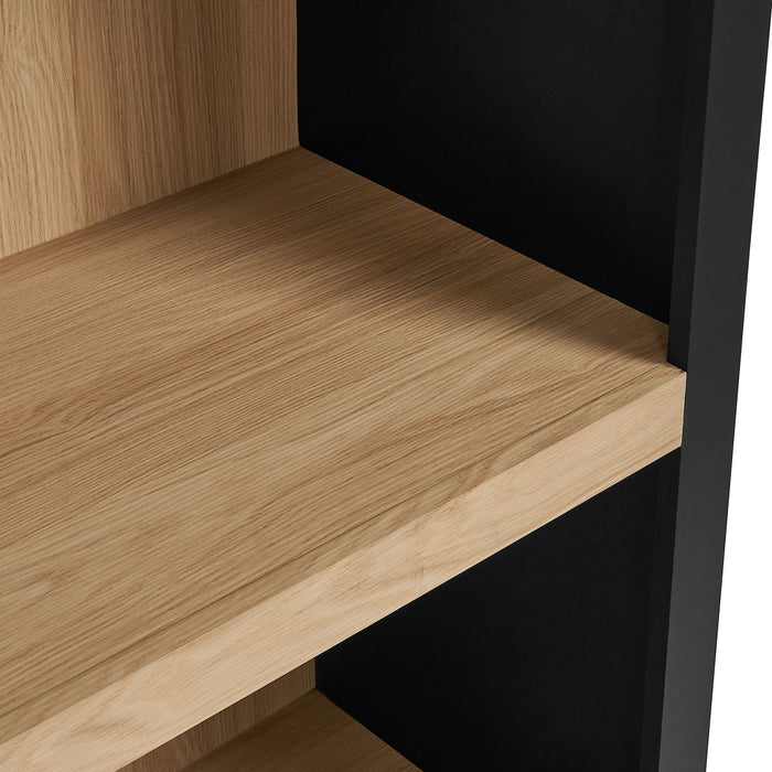 Caleb 4 Arched Display Shelf Bookcase Black
