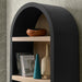 Caleb 4 Arched Display Shelf Bookcase Black
