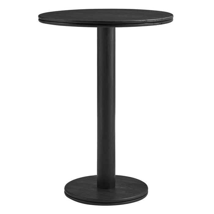 Neo 5-Piece Round Indoor - Outdoor Round Patio Bar Table And Stool Set Black