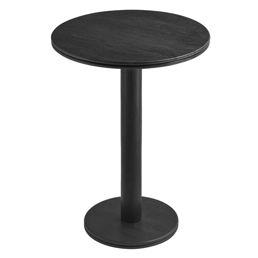 Neo 31 Inch Round Indoor - Outdoor Patio Wood Bar Table Black
