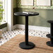 Neo 31 Inch Round Indoor - Outdoor Patio Wood Bar Table Black