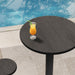 Neo 31 Inch Round Indoor - Outdoor Patio Wood Bar Table Black