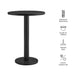 Neo 31 Inch Round Indoor - Outdoor Patio Wood Bar Table Black