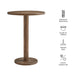 Neo 31 Inch Round Indoor - Outdoor Patio Wood Bar Table Cocoa Brown