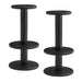 Neo 3-Piece Round Indoor - Outdoor Patio Wood Bar Table And Stool Set Black