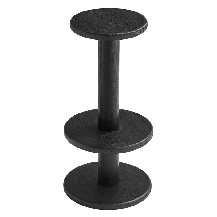 Neo 5-Piece Round Indoor - Outdoor Round Patio Bar Table And Stool Set Black