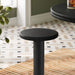 Neo 15 Inch Round Indoor - Outdoor Patio Wood Bar Stools Black