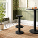 Neo 15 Inch Round Indoor - Outdoor Patio Wood Bar Stools Black