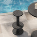 Neo 15 Inch Round Indoor - Outdoor Patio Wood Bar Stools Black
