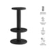 Neo 15 Inch Round Indoor - Outdoor Patio Wood Bar Stools Black