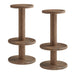 Neo 15 Inch Round Indoor - Outdoor Patio Wood Bar Stools Cocoa Brown