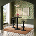 Neo 3-Piece Round Indoor - Outdoor Patio Wood Bar Table And Stool Set Black