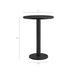 Neo 3-Piece Round Indoor - Outdoor Patio Wood Bar Table And Stool Set Black
